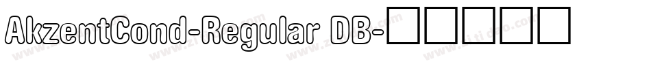 AkzentCond-Regular DB字体转换